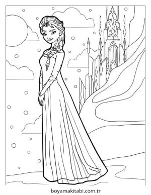 Frozen (Karlar Ülkesi) boyama sayfası – yaratıcılığı geliştirir, keyifli zaman