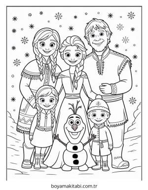 Frozen (Karlar Ülkesi) boyama sayfası – yaratıcılık, eğlenceli etkinlik