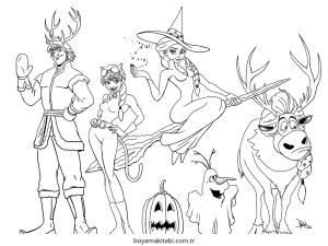 Frozen (Karlar Ülkesi) boyama sayfası – okul öncesi, evde etkinlik