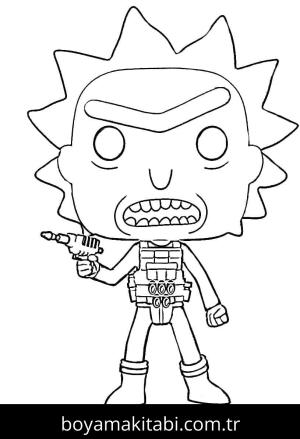 Funko Pop boyama sayfası – sevimli karakter, sanatsal çalışma