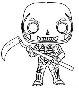 Funko boyama sayfası,  coloring page, Kafatası Asker Funko, 