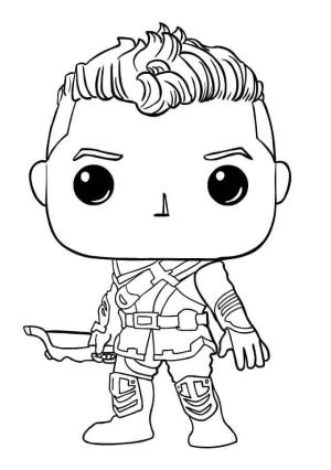 Funko boyama sayfası,  coloring page, Hawkeye Funko, 