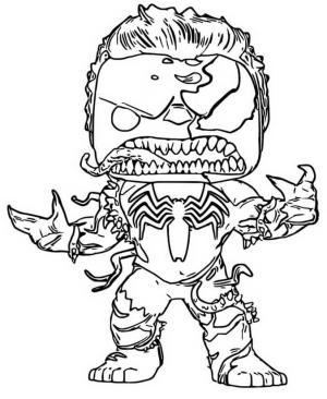 Funko boyama sayfası,  coloring page, Örümcek Adam Venom Funko, 