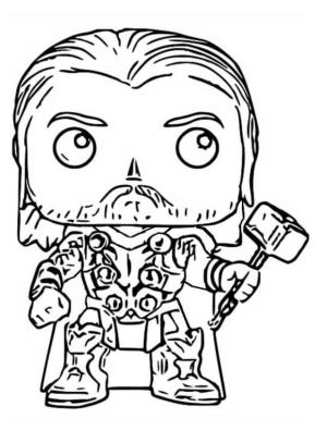 Funko boyama sayfası,  coloring page, Thor Funko, 