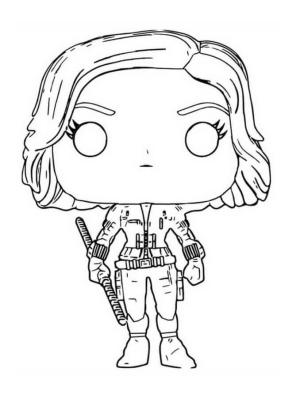 Funko boyama sayfası,  coloring page, Kara Dul Funko, 