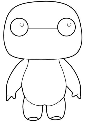 Funko boyama sayfası,  coloring page, Baymax Funko, 