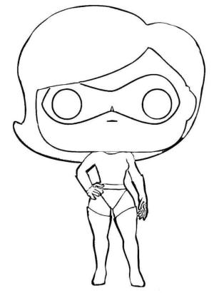 Funko boyama sayfası,  coloring page, Elastigirl Funko, 