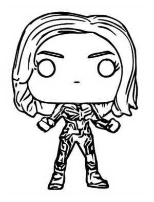 Funko boyama sayfası,  coloring page, Kaptan Marvel Funko, 