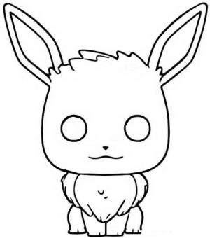 Funko boyama sayfası,  coloring page, Pokemon Evoli Funko, 