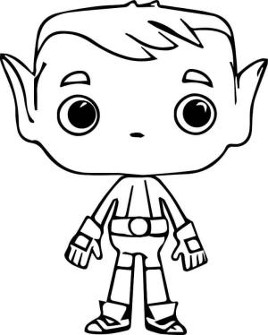 Funko boyama sayfası,  coloring page, Canavar Çocuk Funko, 