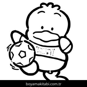 Futbol boyama sayfası – renkli çizimler, okul öncesi