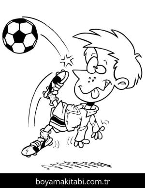 Futbol boyama sayfası – eğlenceli etkinlik, el becerilerini geliştirir