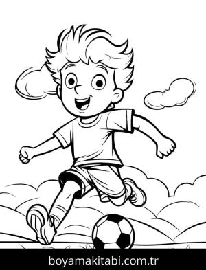 Futbol boyama sayfası – boyama çalışması, yaratıcılığı geliştirir
