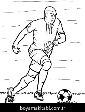 Futbol boyama sayfası – eğlenceli etkinlik, el becerilerini geliştirir