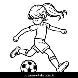 Futbol boyama sayfası – kolay boyama, eğitici aktivite