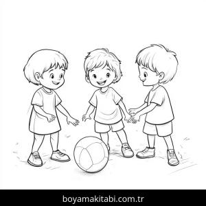 Futbol boyama sayfası – evde etkinlik, ücretsiz yazdır
