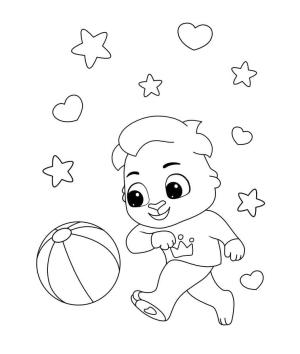 Futbol boyama sayfası, Football coloring page, Sevimli Futbolcu, 