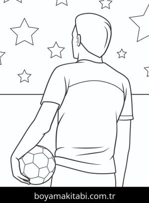 Futbol boyama sayfası – evde etkinlik, ücretsiz yazdır