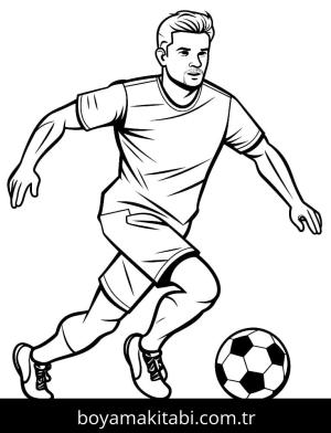 Futbol boyama sayfası – el becerilerini geliştirir, boyama çalışması