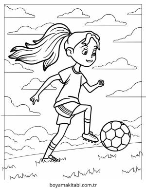 Futbol boyama sayfası – yaratıcılık, eğlenceli etkinlik
