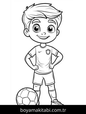 Futbol boyama sayfası – yaratıcılık, eğlenceli etkinlik
