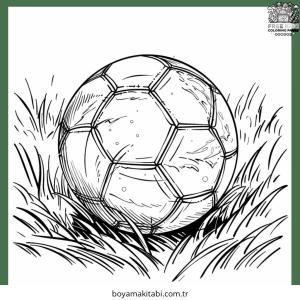 Futbol boyama sayfası – çocuk aktivitesi, PDF indir