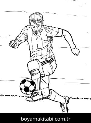 Futbol boyama sayfası – keyifli zaman, renkli çizimler