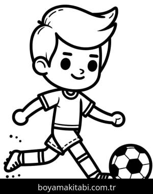 Futbol boyama sayfası – eğitici aktivite, yaratıcılık