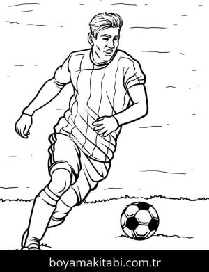 Futbol boyama sayfası – eğitici aktivite, yaratıcılık