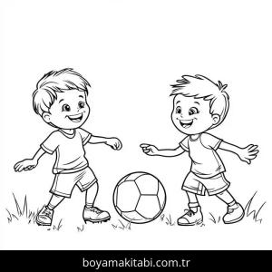 Futbol boyama sayfası – yaratıcılık, eğlenceli etkinlik