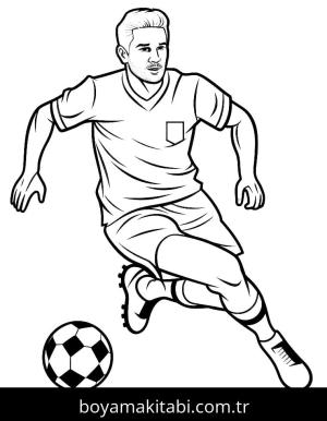 Futbol boyama sayfası – çocuk aktivitesi, PDF indir