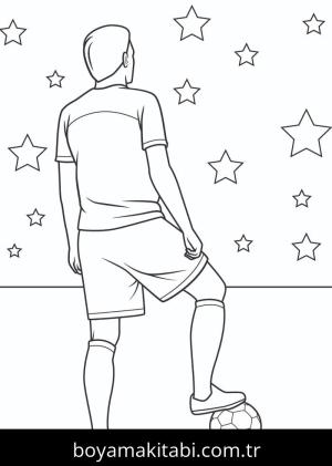 Futbol boyama sayfası – çocuklar için, çizgi film temalı