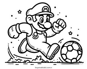 Futbol boyama sayfası – sanatsal çalışma, çocuklar için