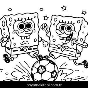 Futbol boyama sayfası – basit çizim, kolay boyama