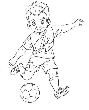 Futbol boyama sayfası, Football coloring page, 4 Numaralı Futbolcu, 