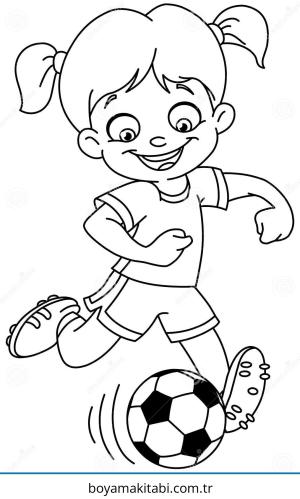 Futbol boyama sayfası – boyama etkinliği, çocuk aktivitesi
