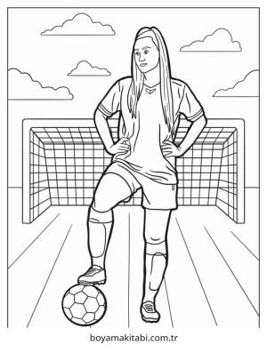 Futbol boyama sayfası – sanatsal çalışma, çocuklar için