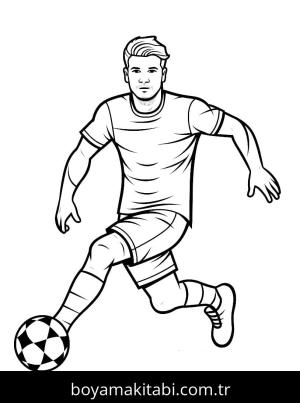 Futbol boyama sayfası – renkli çizimler, okul öncesi