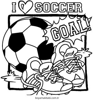 Futbol boyama sayfası – yaratıcılık, eğlenceli etkinlik