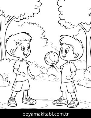 Futbol boyama sayfası – sanatsal çalışma, çocuklar için