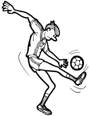 Futbol boyama sayfası, Football coloring page, Harika Futbolcu, 