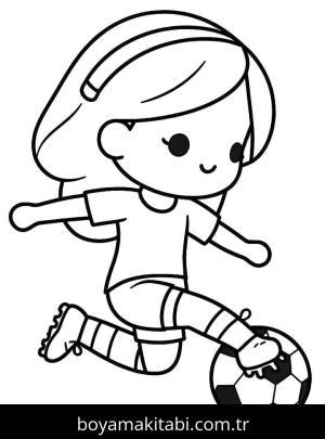 Futbol boyama sayfası – çocuklar için, çizgi film temalı