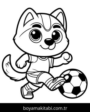 Futbol boyama sayfası – okul öncesi, evde etkinlik