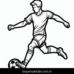 Futbol boyama sayfası – renkli çizimler, okul öncesi