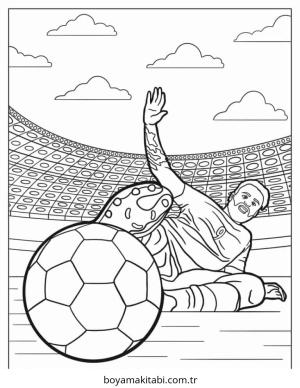Futbol boyama sayfası – boyama çalışması, yaratıcılığı geliştirir