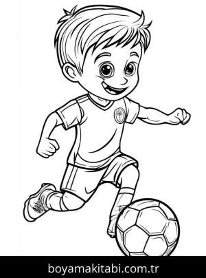 Futbol boyama sayfası – okul öncesi, evde etkinlik