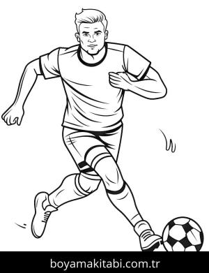 Futbol boyama sayfası – boyama çalışması, yaratıcılığı geliştirir