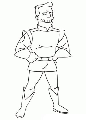 Futurama boyama sayfası,  coloring page, Zapp Brannigan Futurama, 