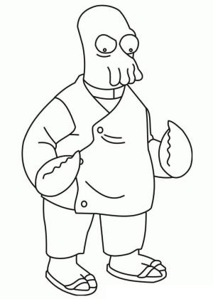 Futurama boyama sayfası,  coloring page, Zoidberg Futurama, 