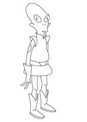 Futurama boyama sayfası,  coloring page, Kif Kroker Futurama, 